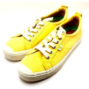Cariuma Yellow Canvas Low Top Sneakers Women's Size 7 1/2 Rio Brazil EUC